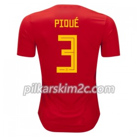 Koszulka Hiszpania Pique 3 Główna Mistrzostwa Świata 2018 - Koszulki Piłkarskie